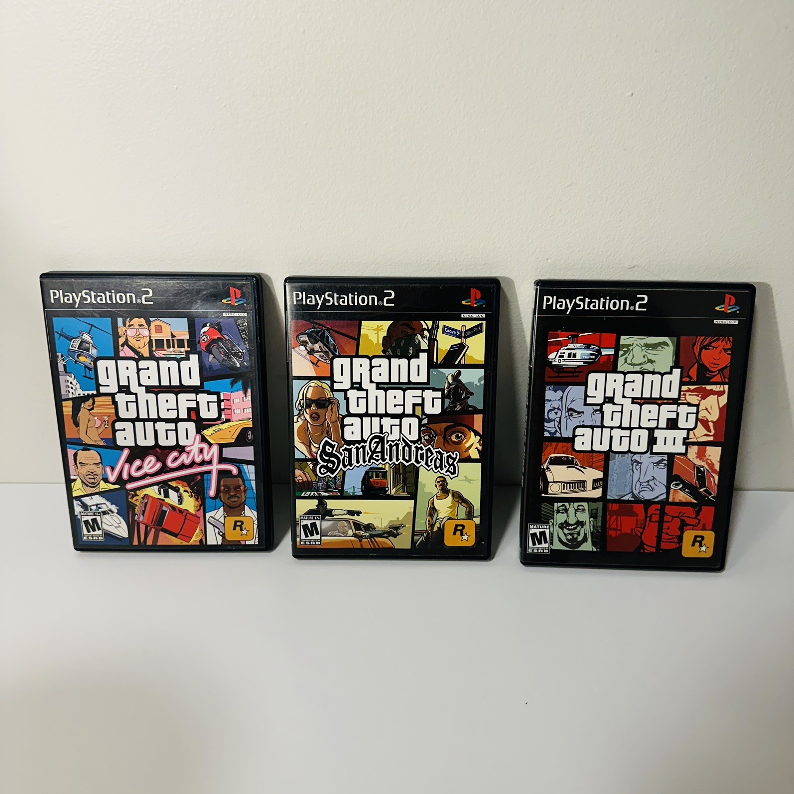 Grand Theft Auto III, Vice City, San Andreas (PS2) CIB w/MAPS