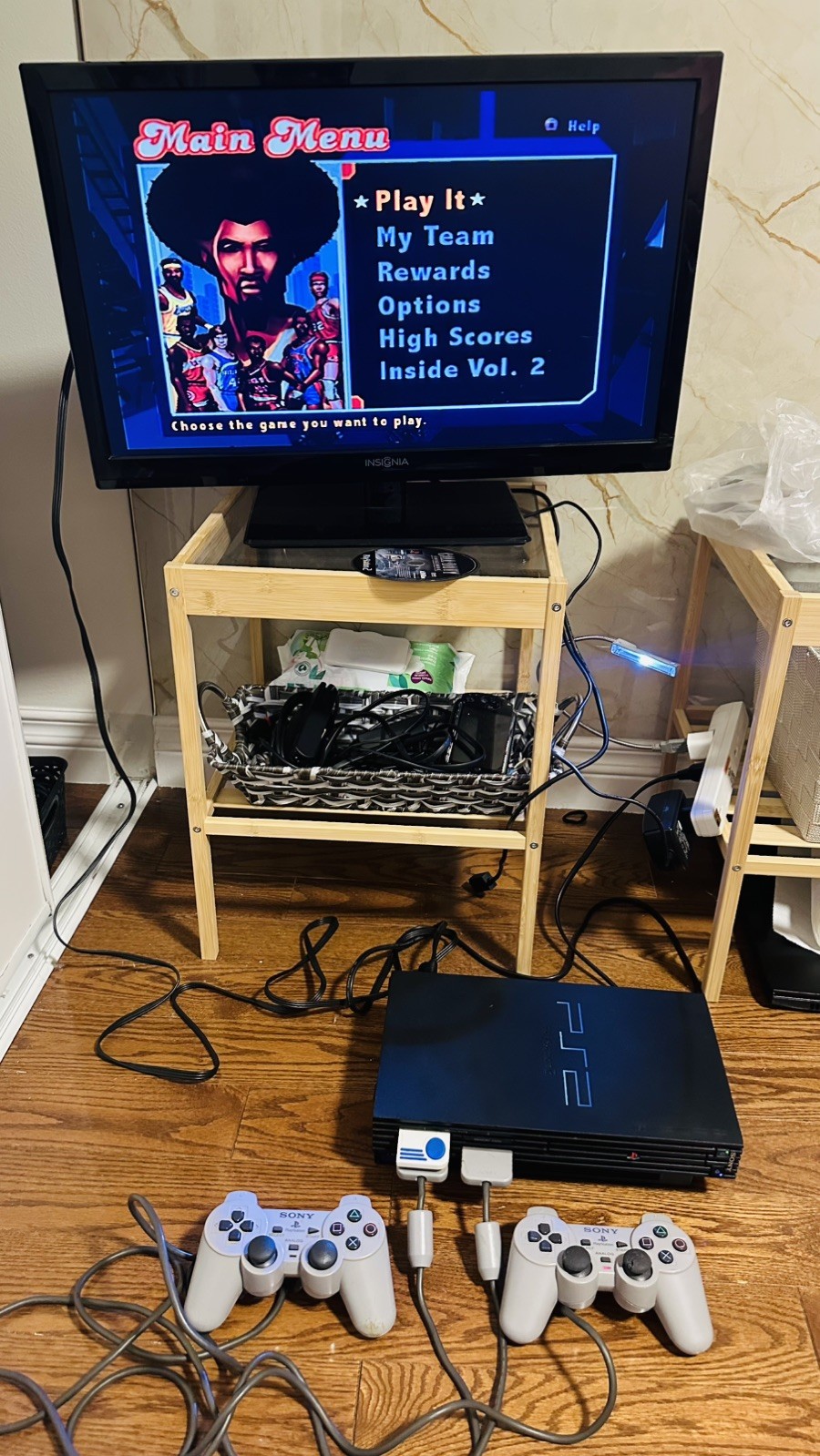 Sony PlayStation 2 PS2 SCPH-39001 Bundle 2 Controllers, NBA Stre - photo 5