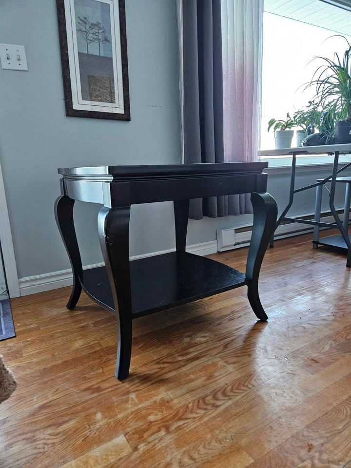 Solid wood sturdy side table