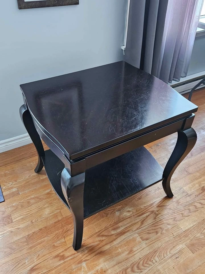 Solid wood sturdy side table - photo 5