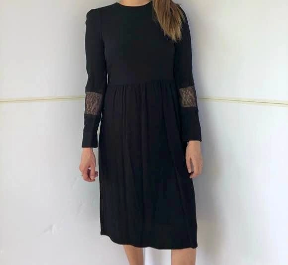 Zara lace black dress