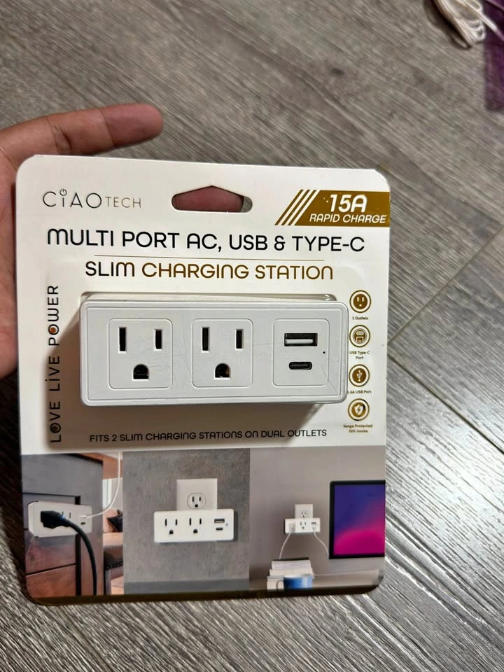 Ciaotech Multiport Charging Adapter (AC, USB & Type-C)