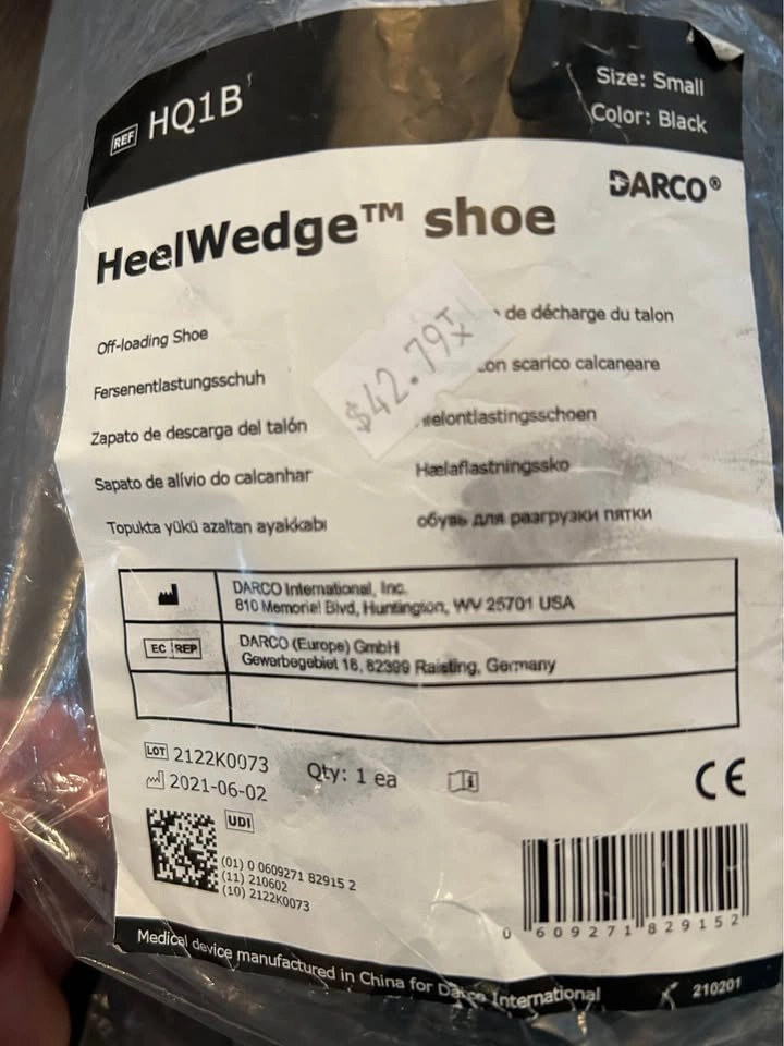 NEW post op recovery shoe - heel wedge - photo 3
