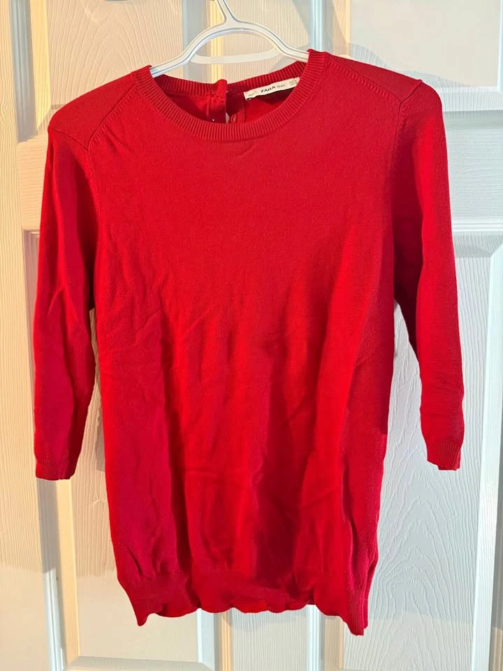 Zara red top