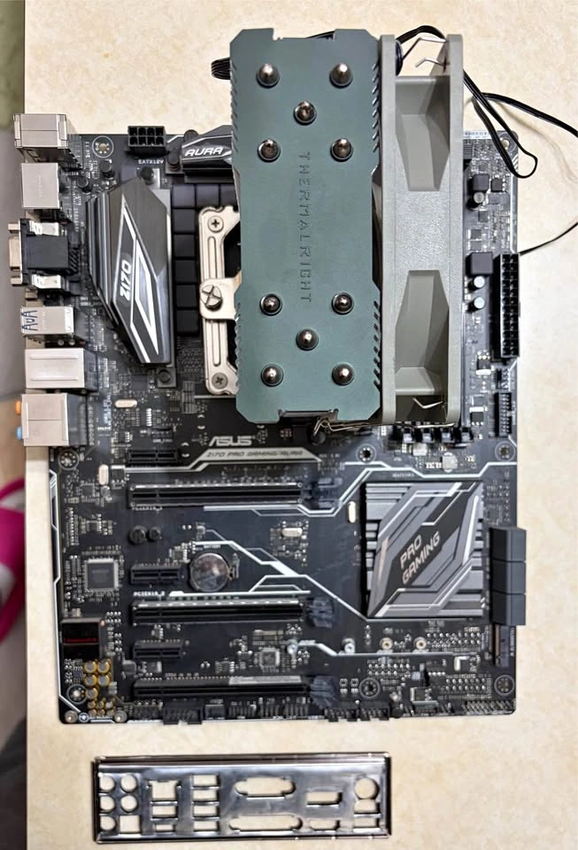 I7 6700 cpu + Asus Z170 pro mobo and thermalright cooler