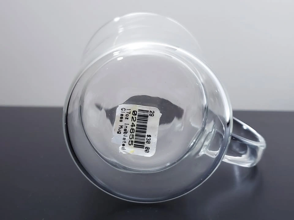 BRAND NEW! 17 oz Double Wall Insulated Glass Mug ⚽ - photo 3