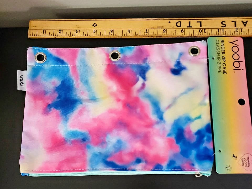 NEW! Yoobi Binder Zip Pen - Pencil - Case (Tie-Dye) ⚽