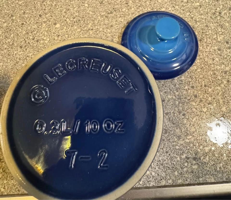 LE CREUSET Cafe Sugar & Creamer Set - Azure Blue - NEW - photo 5