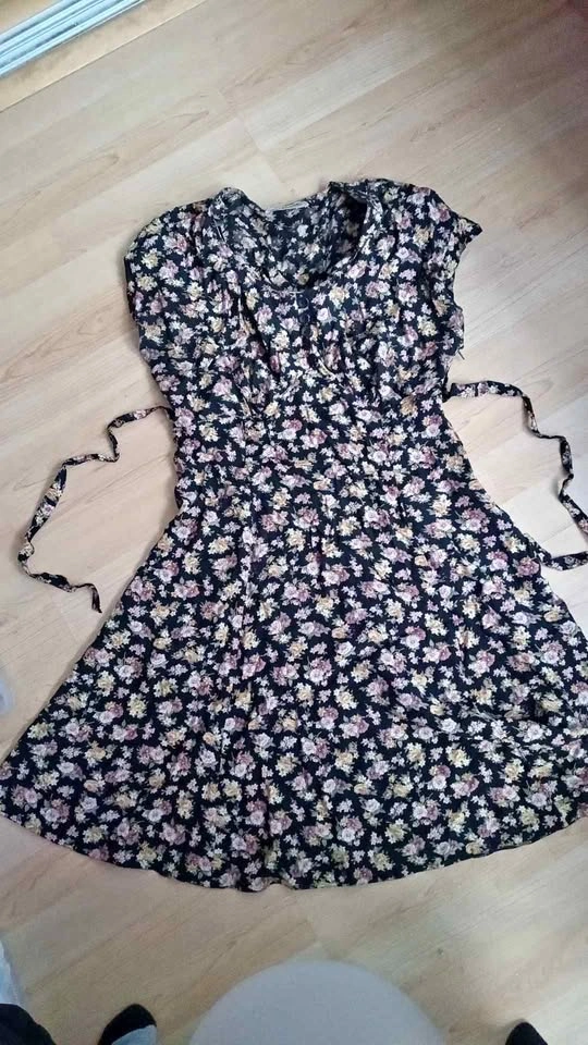 Floral Print Short Sleeve Dress