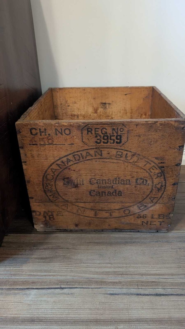 Canadian Butter Company Wooden Crate