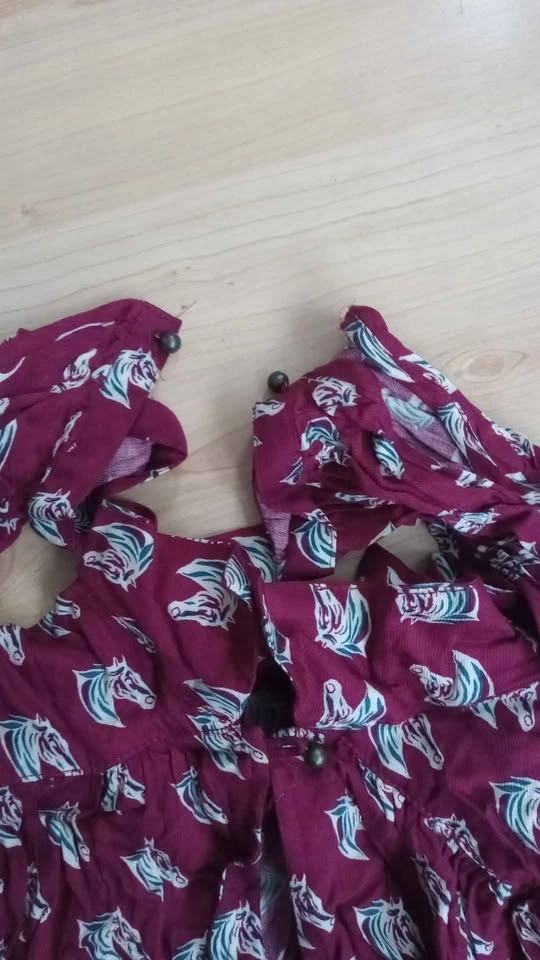Horse Print Long Sleeve Romper With Pockets - photo 2