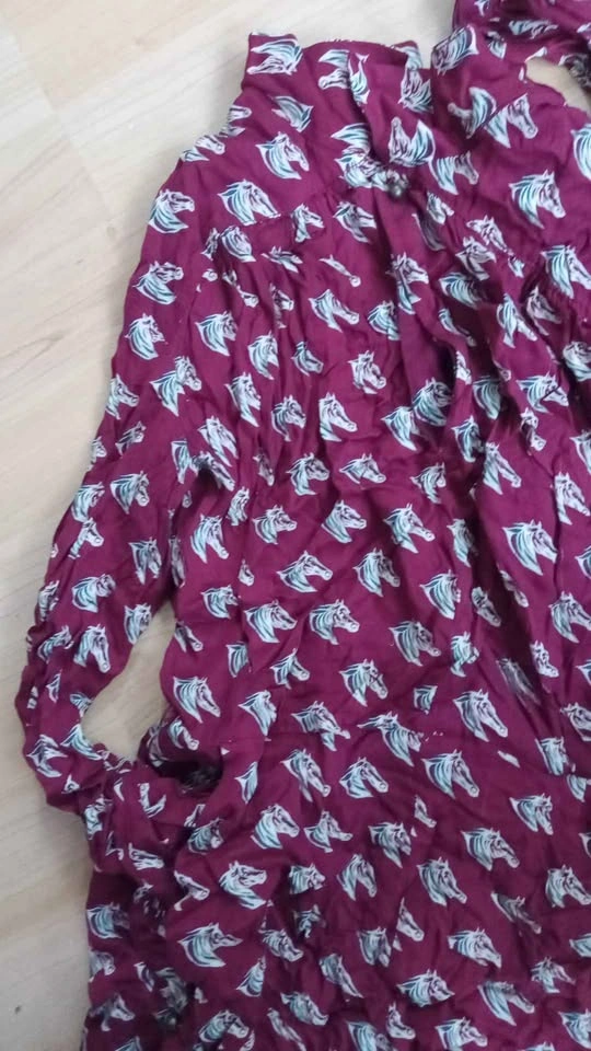 Horse Print Long Sleeve Romper With Pockets - photo 4