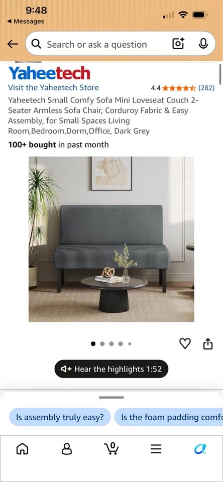 Grey sofa chair/couch - photo 3