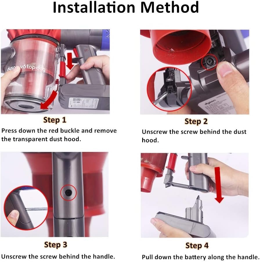 MCWGOLD Dyson V6 Battery Replacement - photo 3
