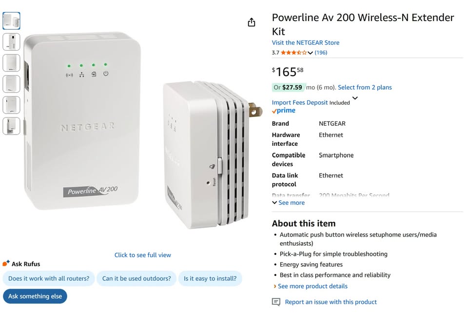 Netgear Powerline Av 200 Wireless-N Extender Kit - photo 2