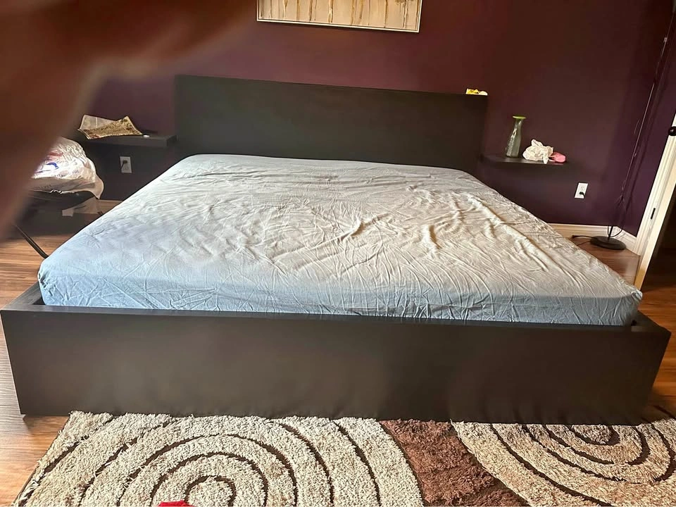 IKEA Malm King Bed Frame with Luröy Slats