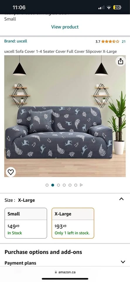 Sofa covers (2 large, 1 small)