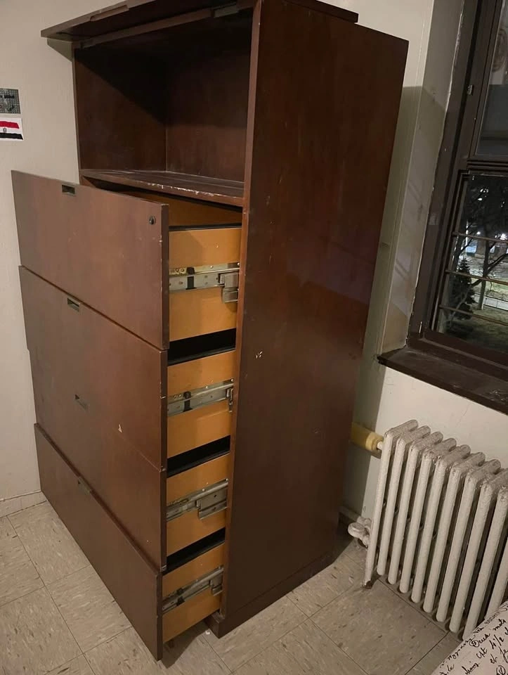 Large Vintage Armoire Walnut Dresser in Excellent Condition - photo 2