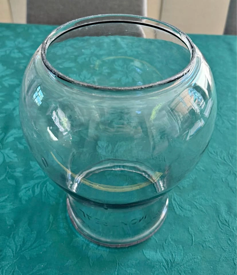 Vintage Industrial Glass Light Globe / Lamp Shade