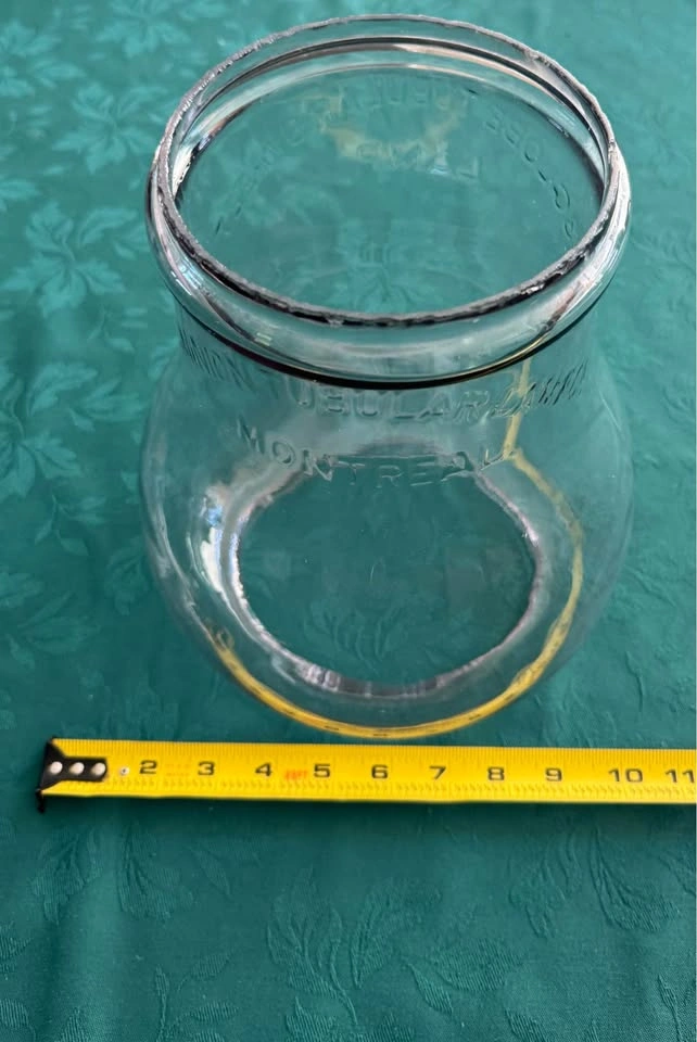 Vintage Industrial Glass Light Globe / Lamp Shade - photo 3