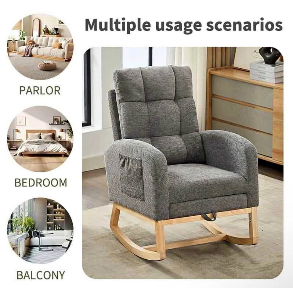Rocking chair with foot rest for mom’s nursery