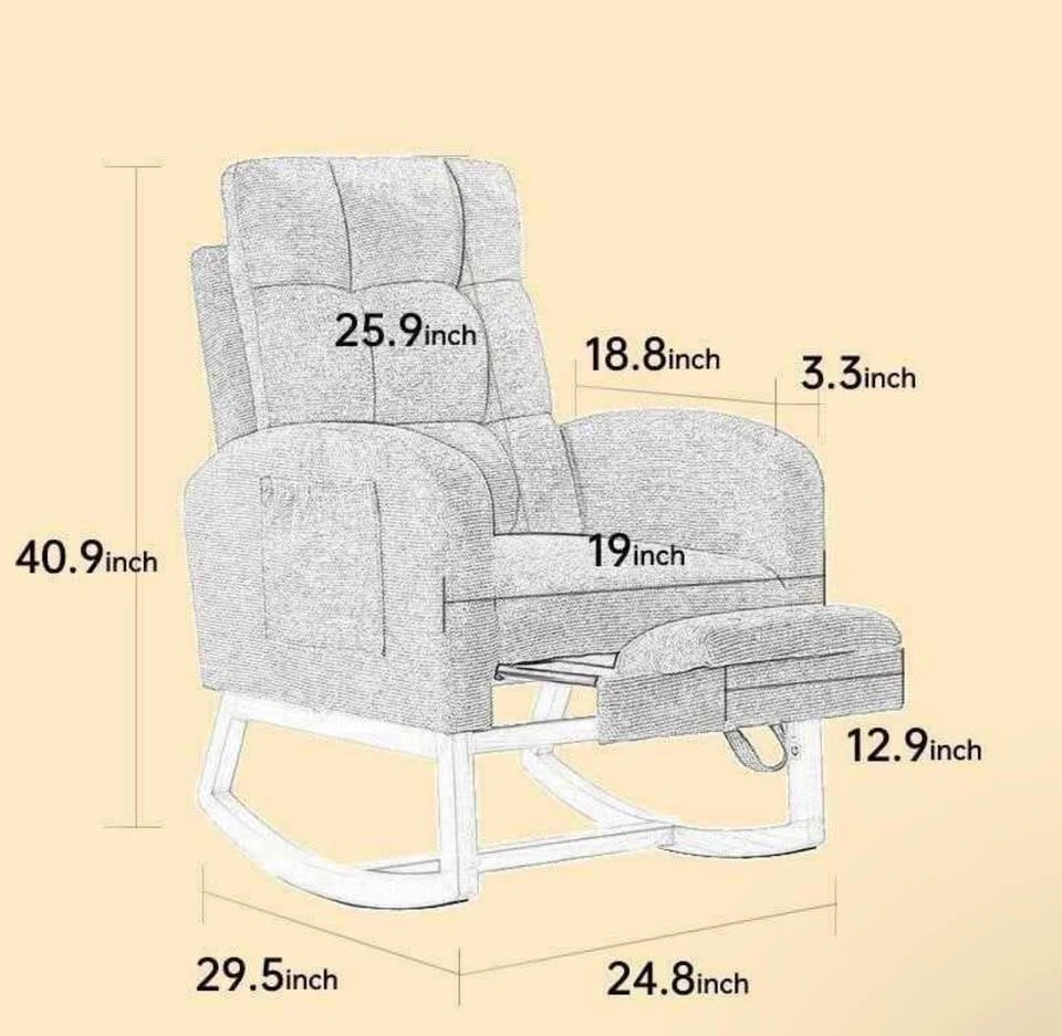 Rocking chair with foot rest for mom’s nursery - photo 4