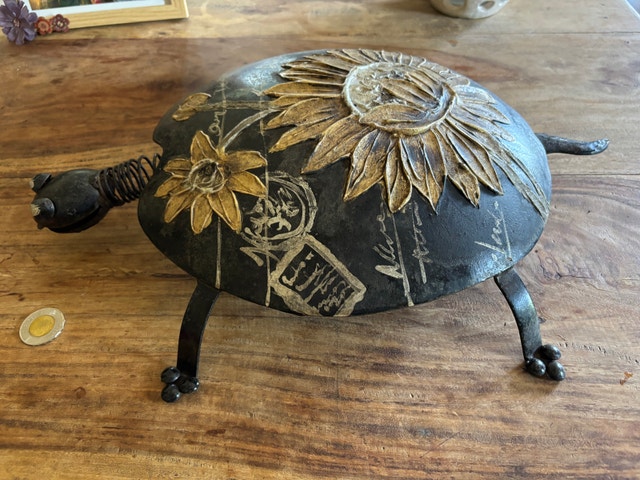 Metal Turtle Decorative Figurine