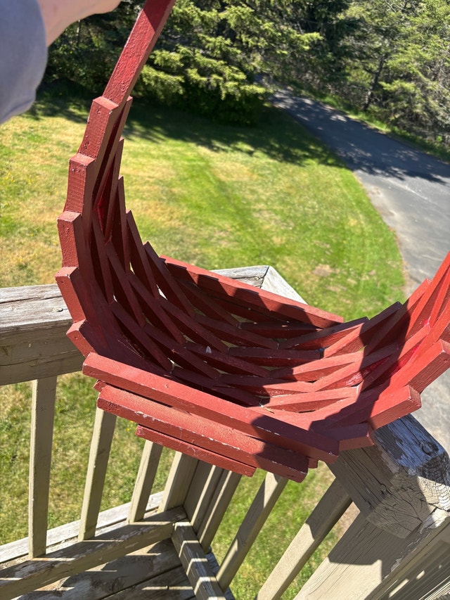 Large wooden Hanging Basket - photo 3
