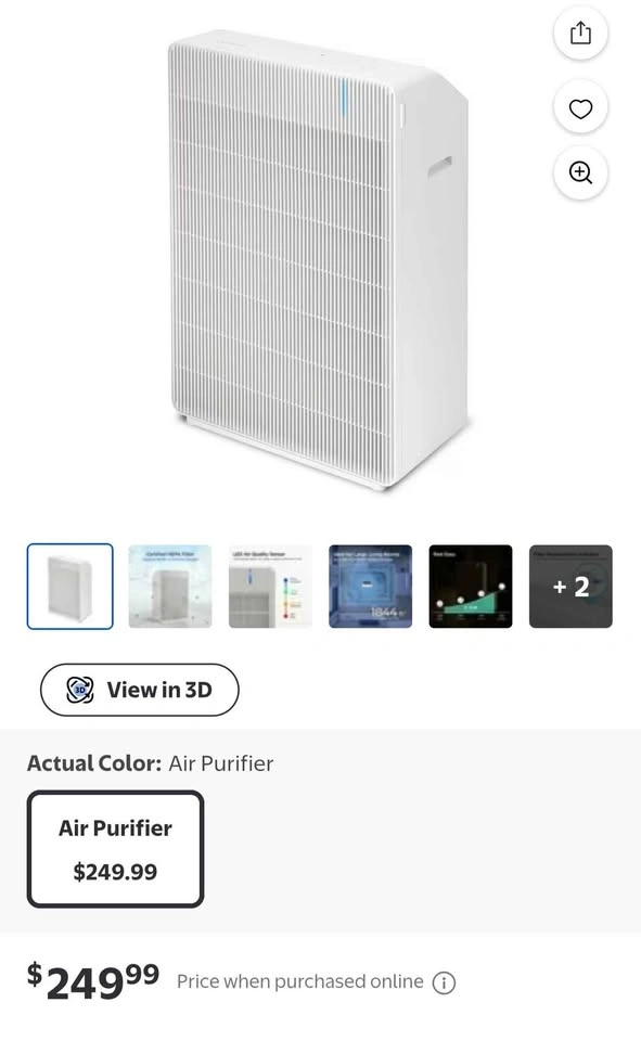 CUCKOO CAC-R1510FW H13 True HEPA Air Purifier - photo 4
