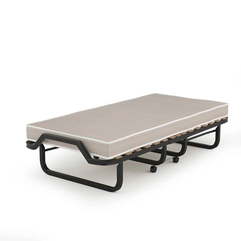 Costway Folding Rollaway Bed with Metal Frame & Foam Mattress - photo 5