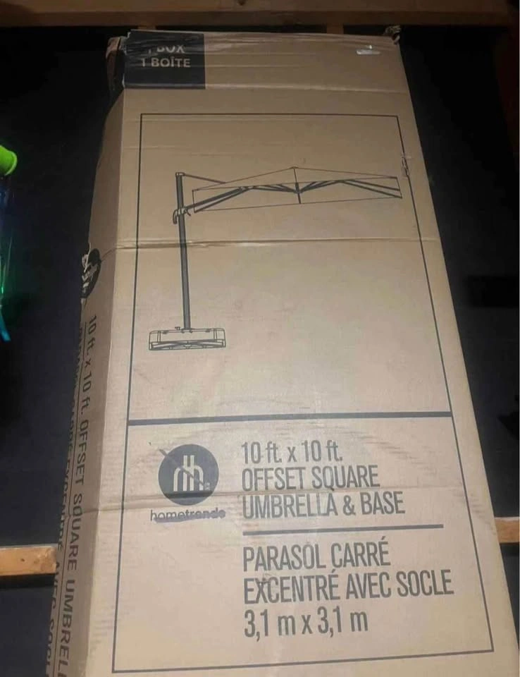 Hometrends 10 ft. x 10 ft. Offset Square Umbrella & Base - photo 3
