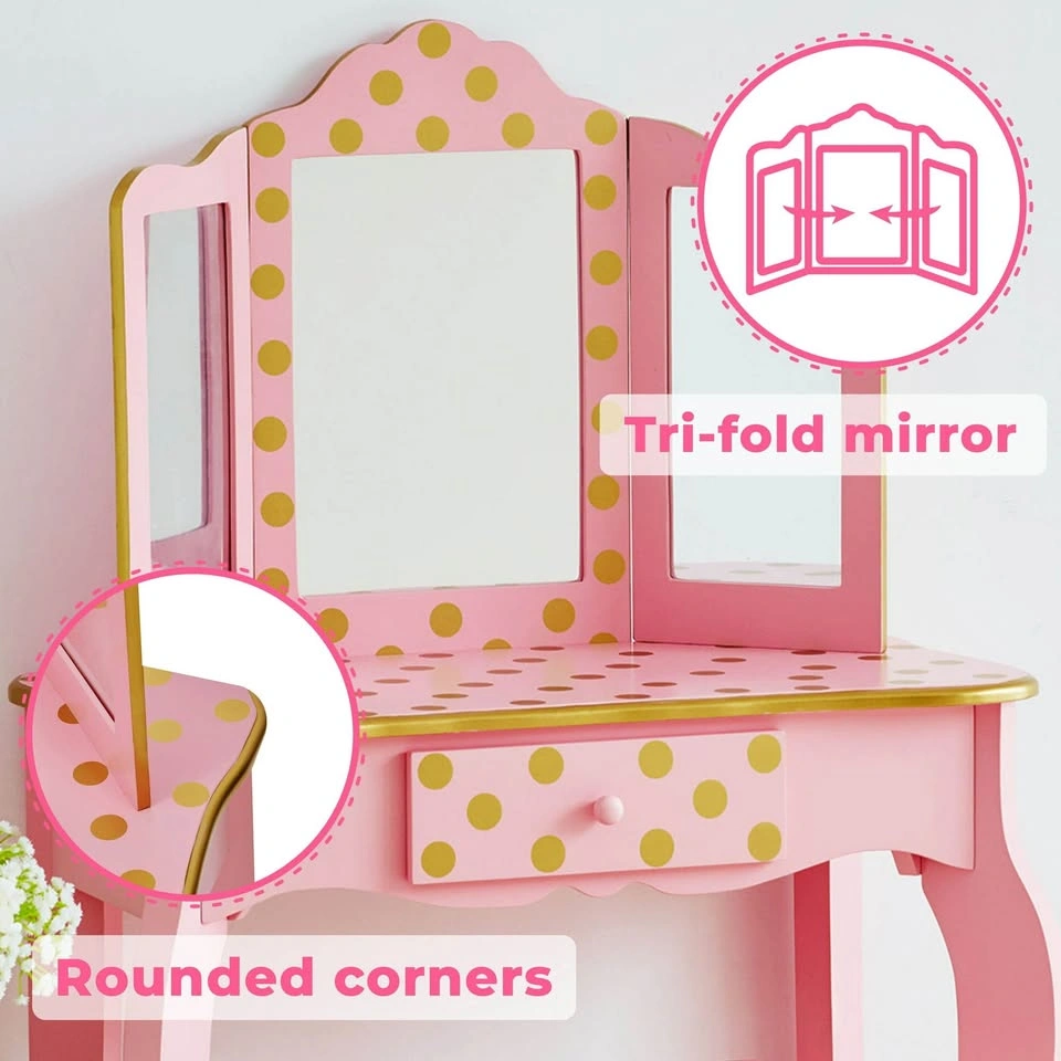 Teamson Kids Vanity Set Table With Mirror & Stool - photo 5