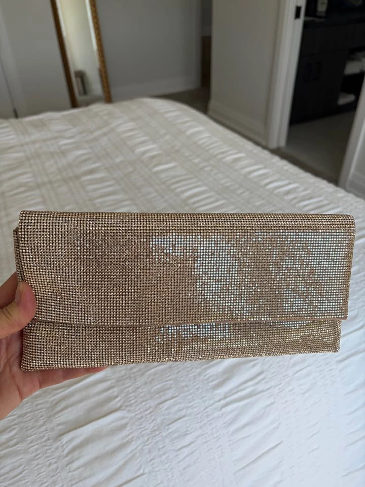 Formal Clutch Purse, gold toned - photo 3