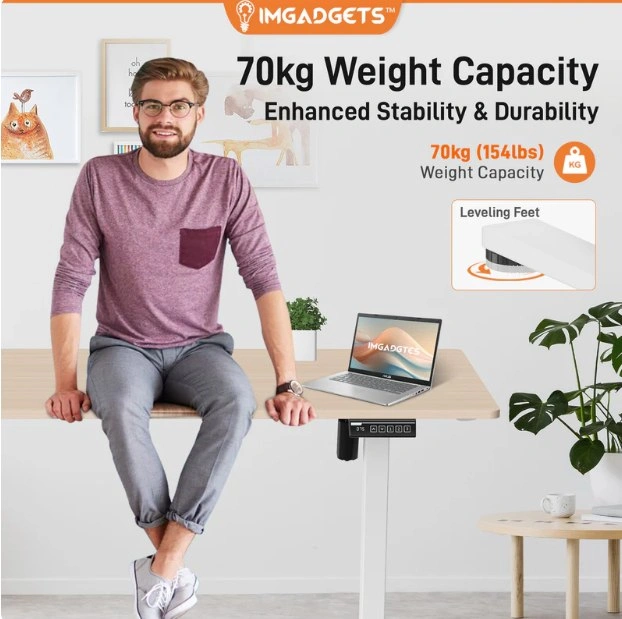 IMGadgets Standing Electric Adjustable Desk, 55" x 24" - Black - photo 4