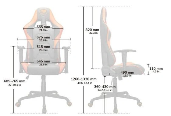 Tomauri Cougar Armor Elite Royal Gaming Chair - Black - photo 3