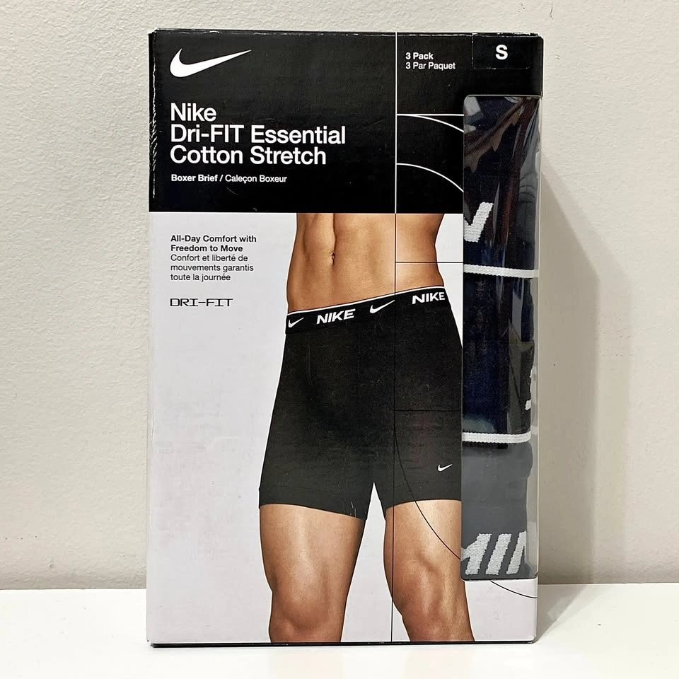 Nike Boxer Brief Dri-Fit Essential Size S/M/XL (3 Pack) NEW