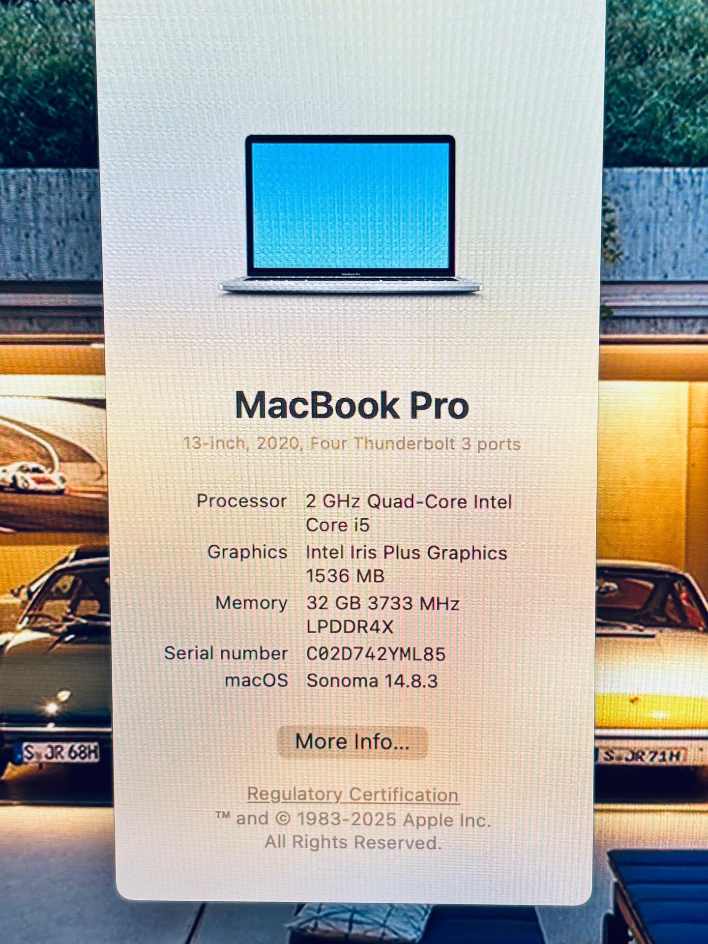 Apple MacBook Pro 13” 2020 TouchBar Core i5 32GB RAM 512GB - photo 3