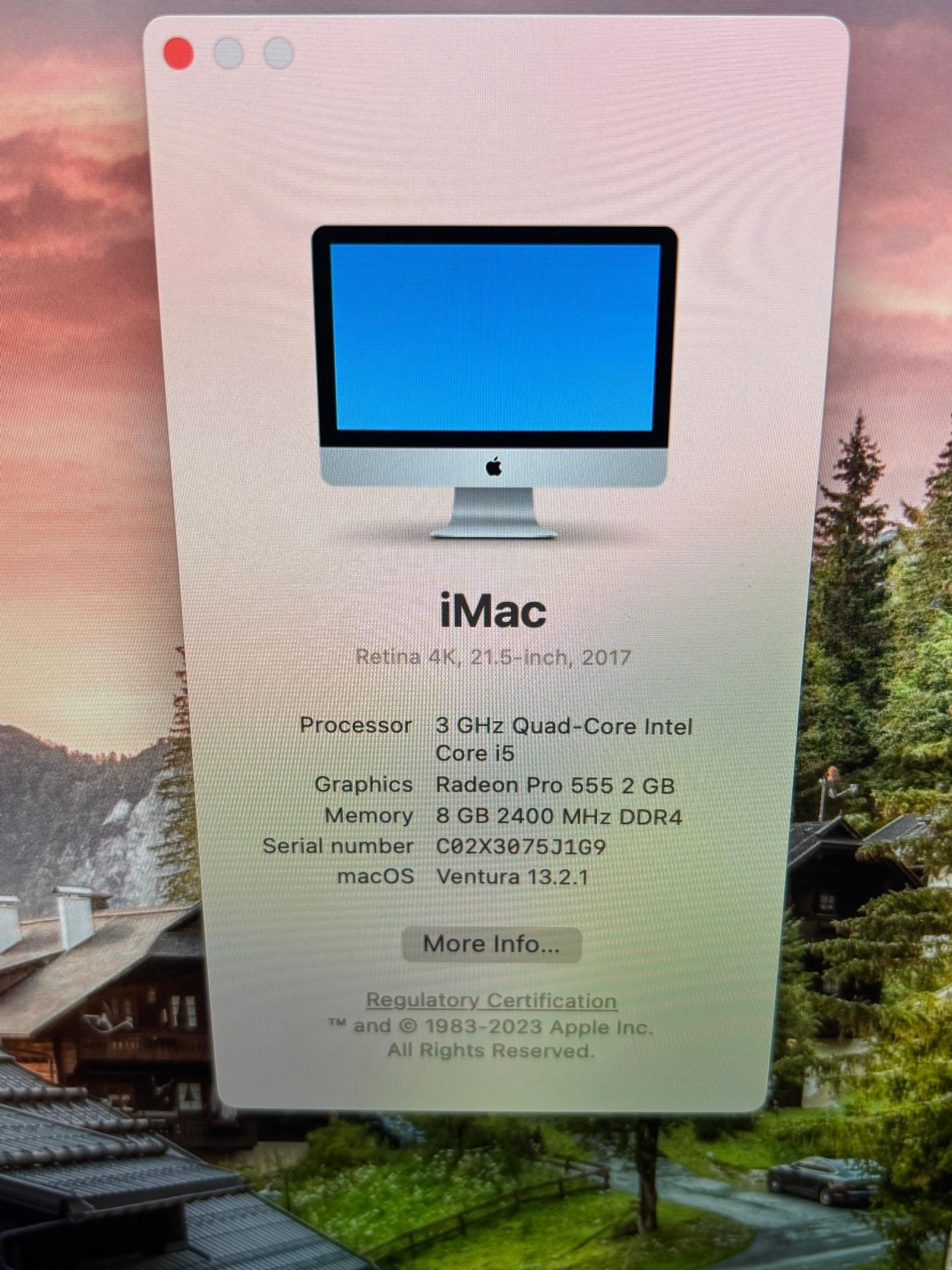 Apple iMac 21.5" 2017 4K i5 8GB 256GB SSD Ventura - photo 5