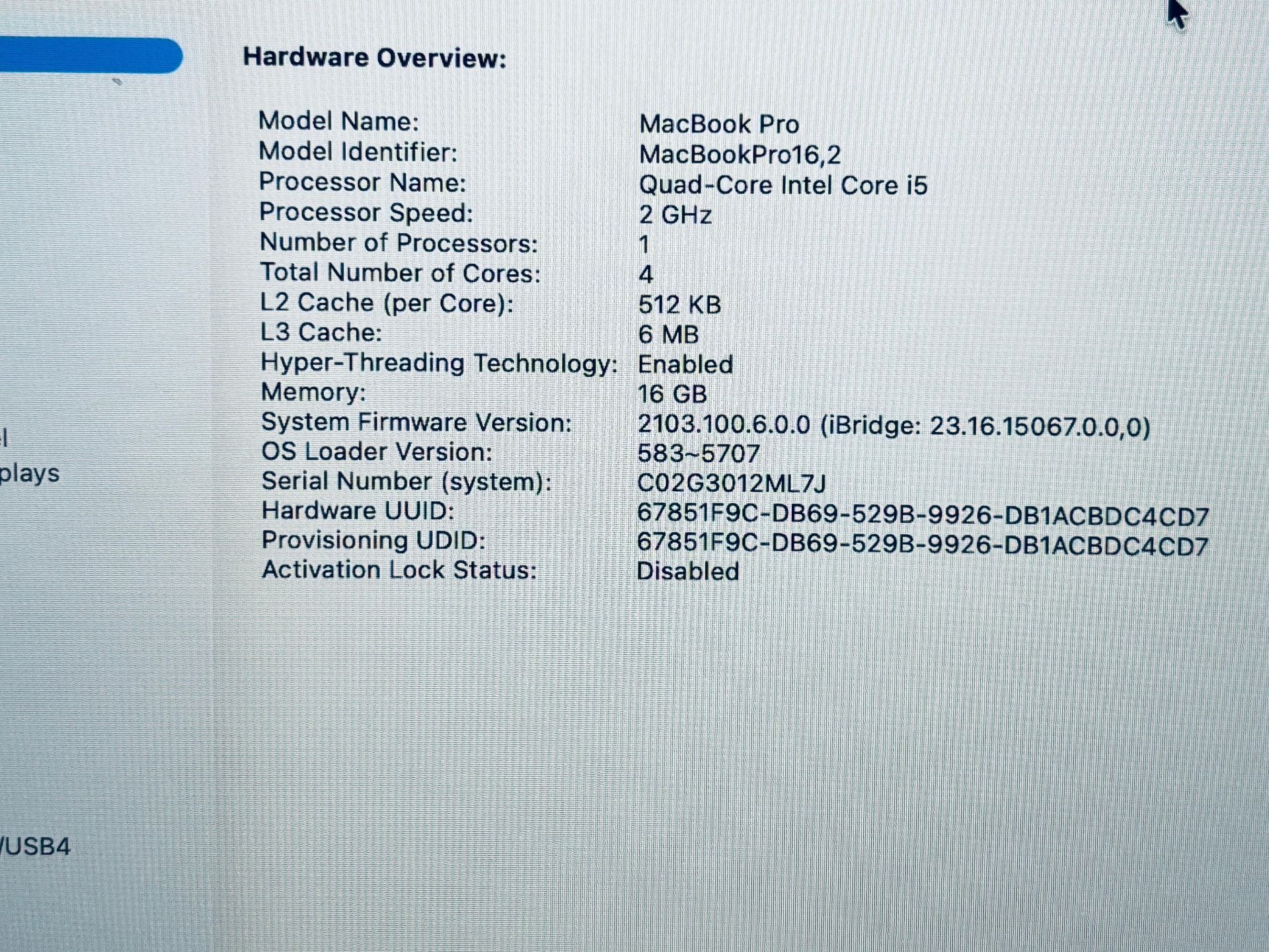 MacBook Pro 13” 2020 TouchBar 2Ghz i5 16GB RAM 1TB - photo 4