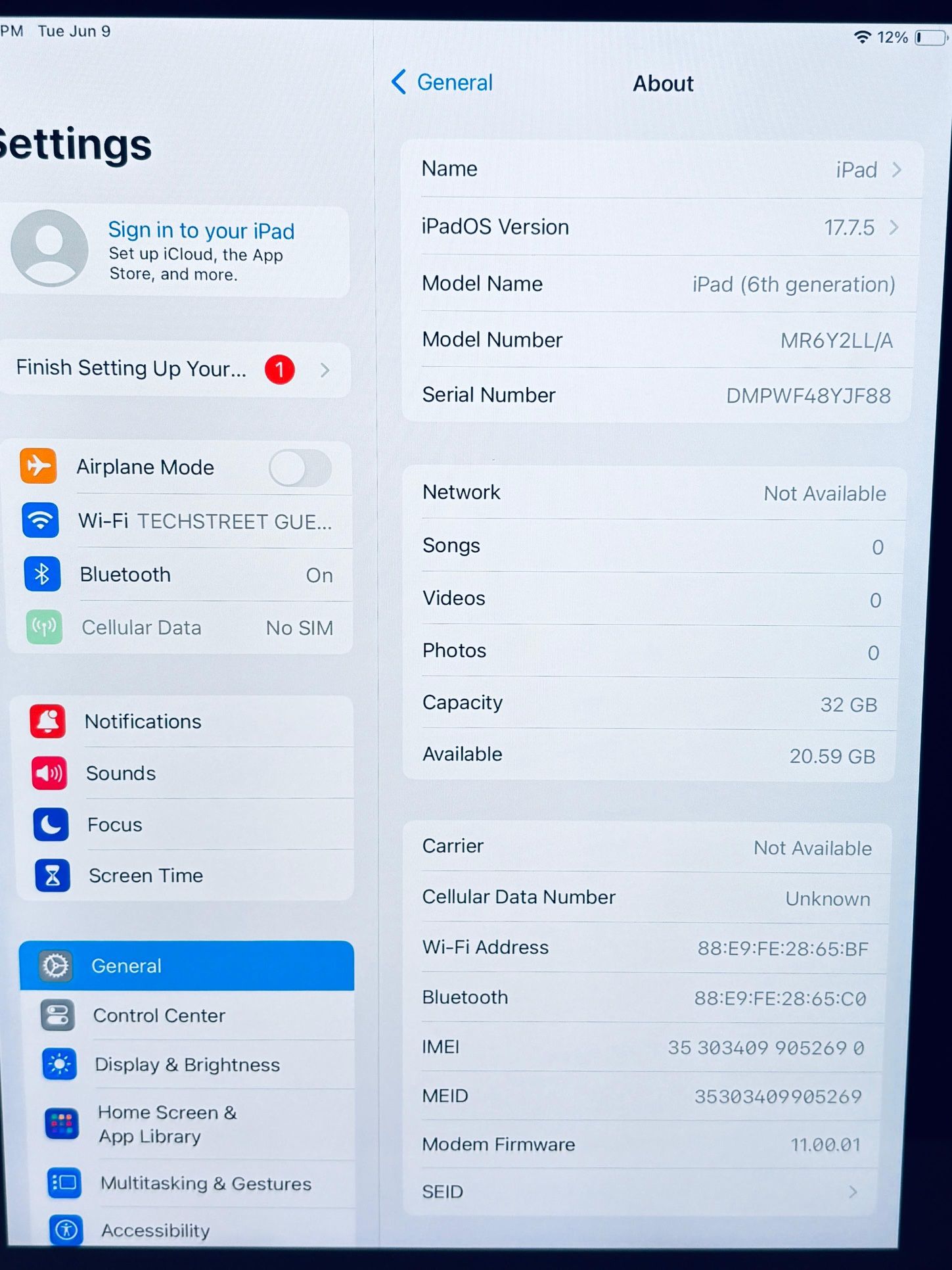 Apple IPAD 6 32GB Cellular Unlocked Fully Functional iOS 17 - photo 4