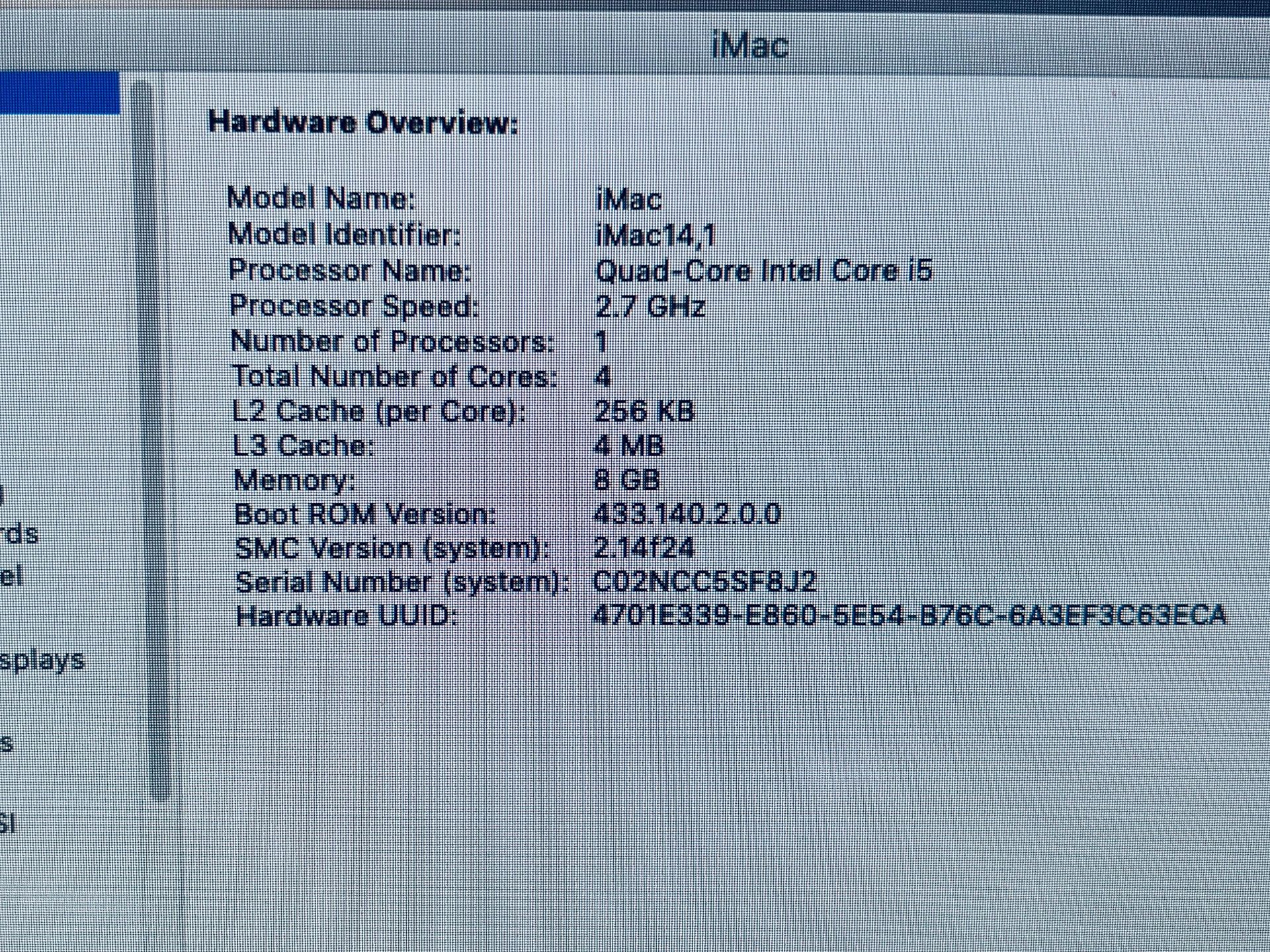 Apple iMac 21.5" 2013 Core i5 8GB 256GB SSD macOS Catalina - photo 3