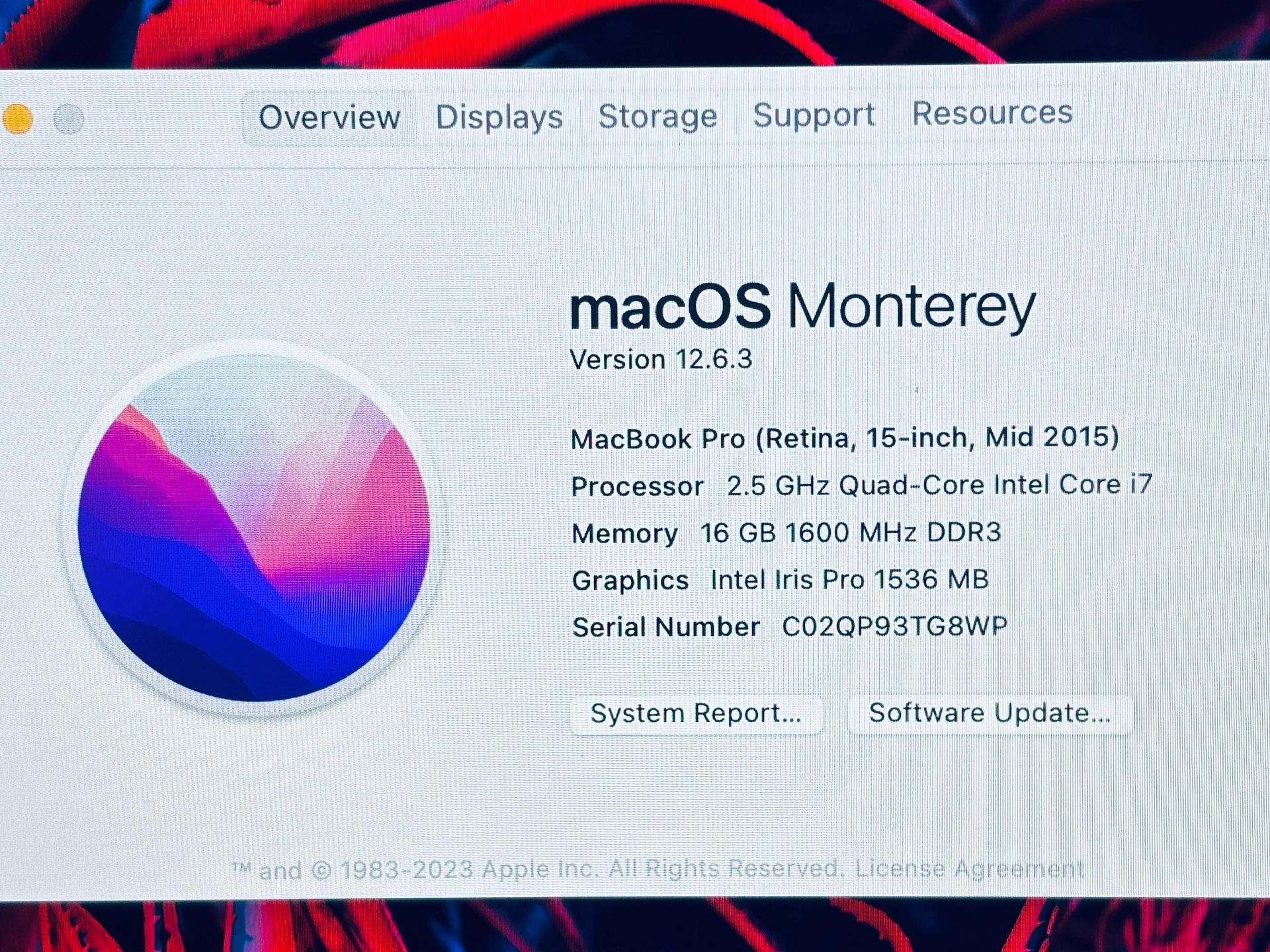 Apple MacBook Pro 15” 2015 Retina i7 16GB 512GB SSD - photo 2