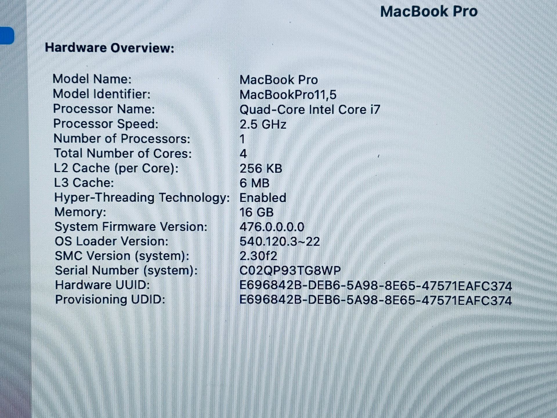 Apple MacBook Pro 15” 2015 Retina i7 16GB 512GB SSD - photo 5