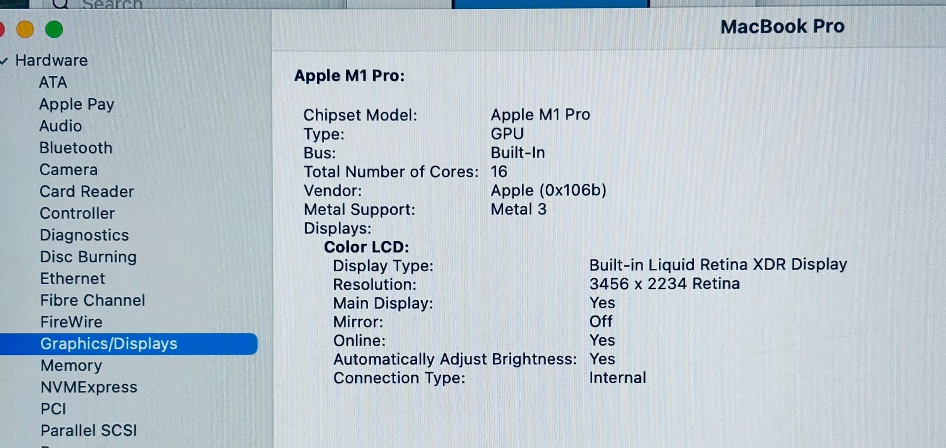Apple Macbook Pro 16-inch 2021 M1 PRO 32GB RAM 1TB SSD - photo 5