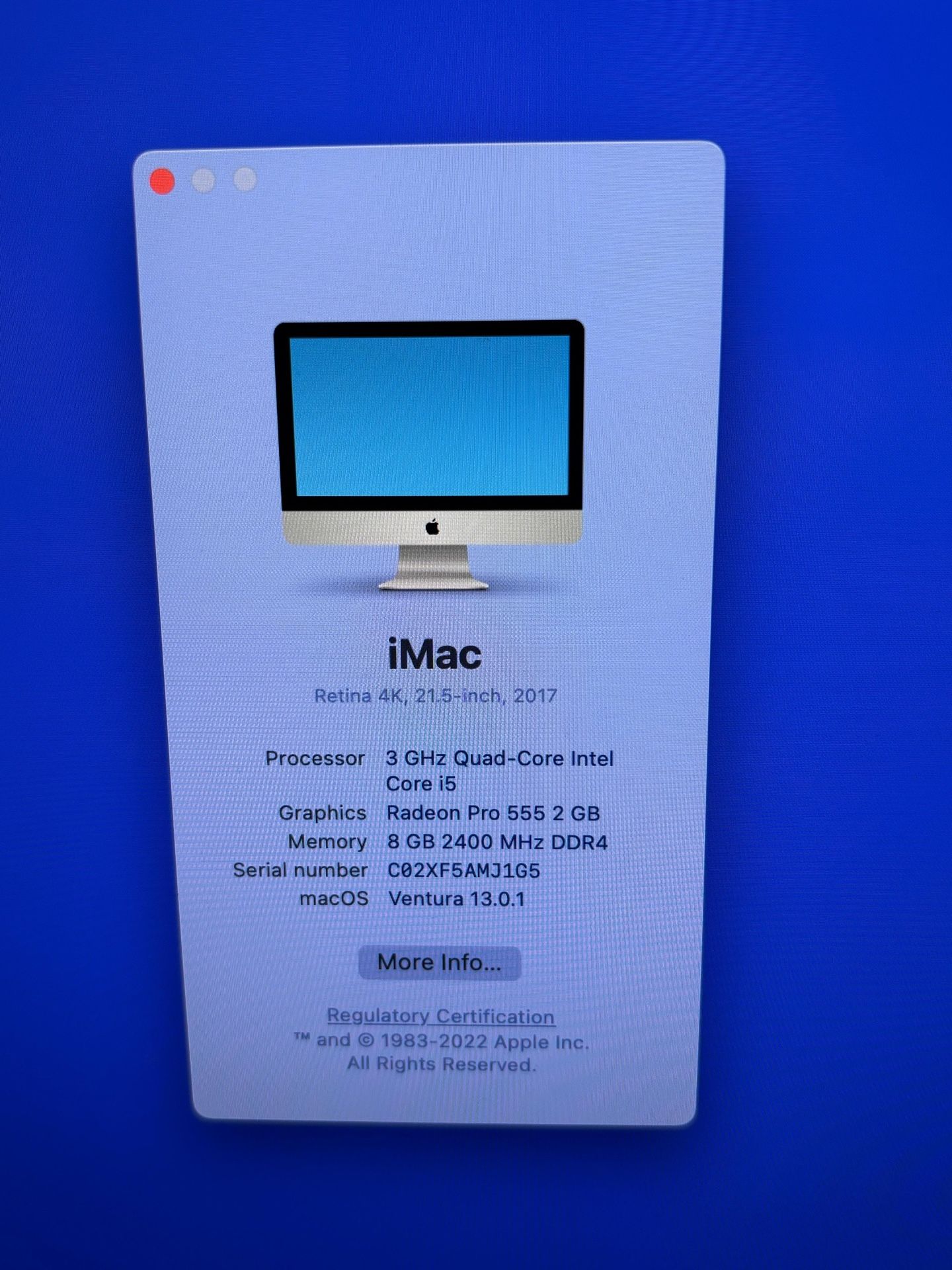 Apple iMac 21.5" 2017 Core i5 8GB 1TB - Cracked Glass - photo 2