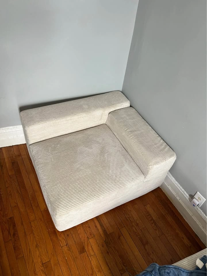 Boneless Oversized Corner Sofa Seat (Greige) - photo 3