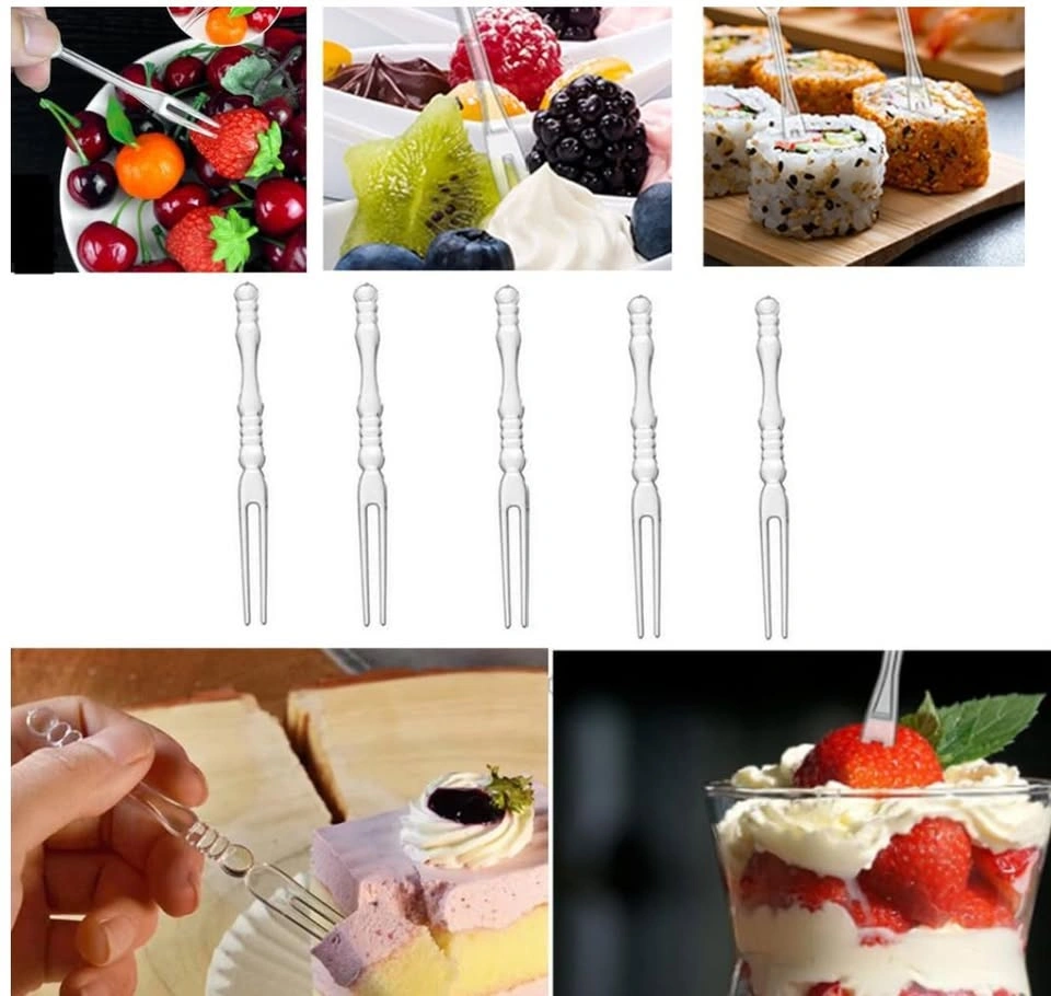 Disposable Plastic Cocktail Picks Fruit Forks - 300 pack - photo 3