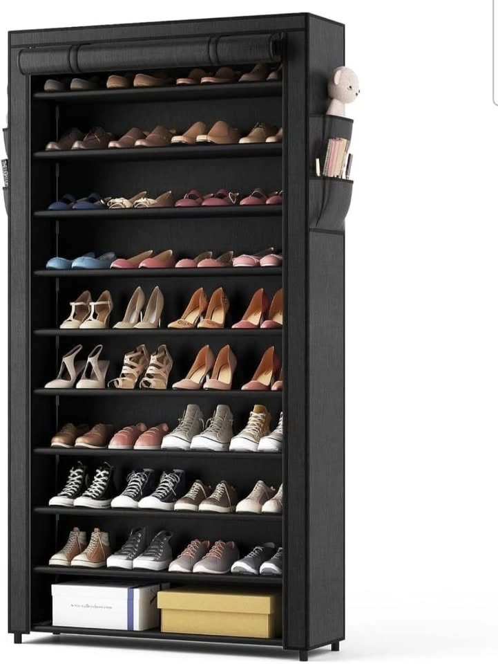 10 Tier Shoe Rack with Cover - photo 2