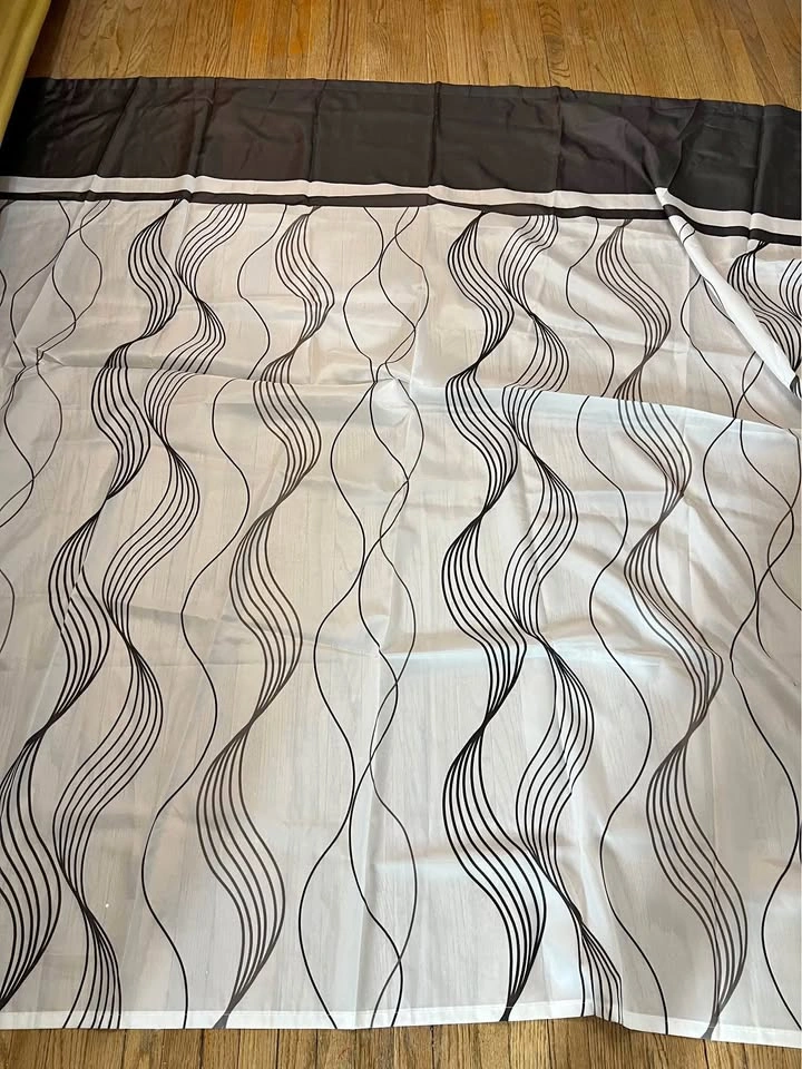 ⚽ Black & White Shower Curtain