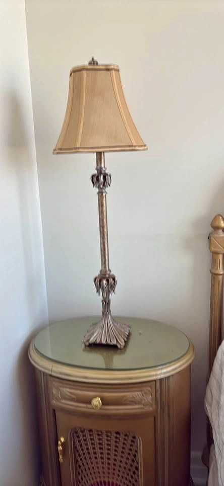 Golden bedside lamp